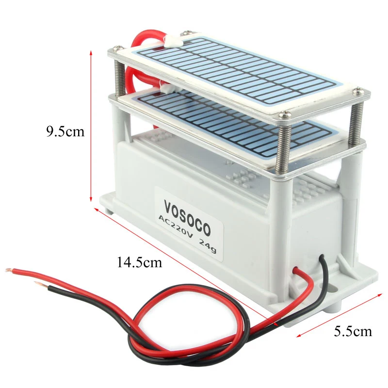 Генератор озона, 24 Гц/ч, портативный озонатор, очиститель воздуха, очиститель воздуха, стерилизатор, лечение, длительный срок службы, удаление формальдегида, 220 В