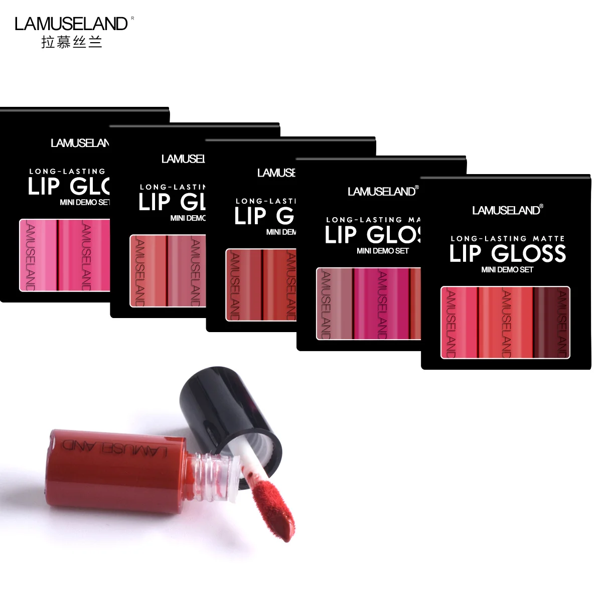 3Pcs/Lot Waterproof Long-Lasting Matte Mini Lipstick 12 Colors Lip Gloss 3.5g Lips Makeup Brand LAMUSELAND#L18L13