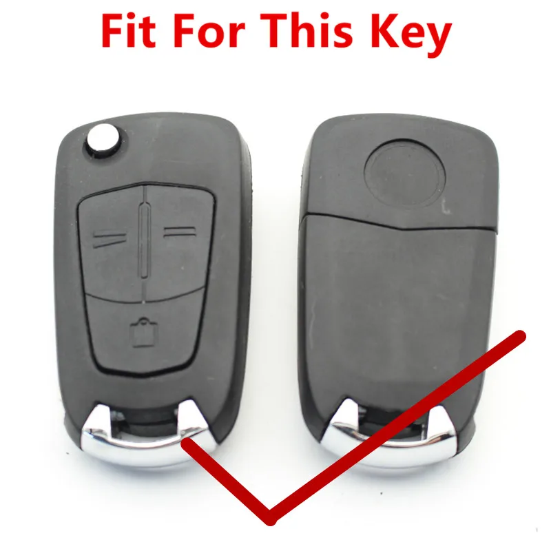 FLYBETTER натуральная кожа 3 кнопочный Выкидной ключ держатель чехол для Opel Insignia/Vectra C/Corsa D/Zafira B/Signum автомобильный Стайлинг L390