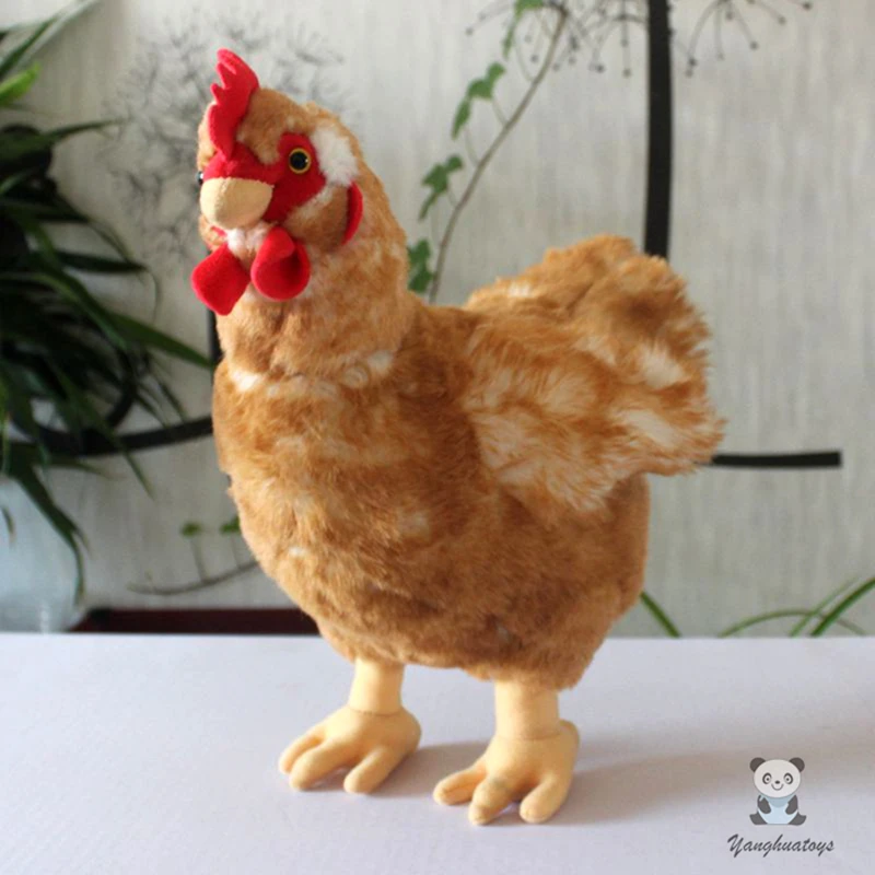 Animal de Pelúcia Brinquedo Vida Real Pelúcia Galinha Boneca Grande Crianças Brinquedos Presente Aniversário Decoração