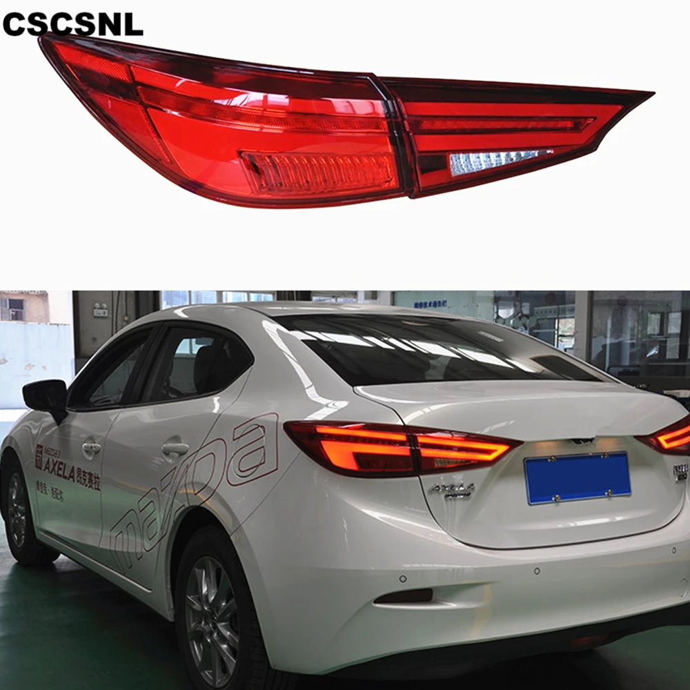CSCSNL 1 пара для Mazda3 Axela 2014 2015 2016 2017 хвост светильник Mazda 3 M3 s светодиодный фонарь