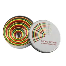 Формочки Для Выпечки из нержавеющей стали 12 наборов форма для бисквитов силикагель печенья вырезать печенье мусс круг