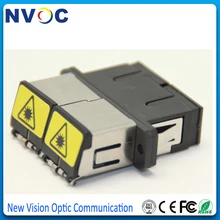 SC UPC APC дуплексная металлическая крышка затвора волоконно-оптический адаптер, SC UPC APC запорный волоконный телекоммуникационный разъем