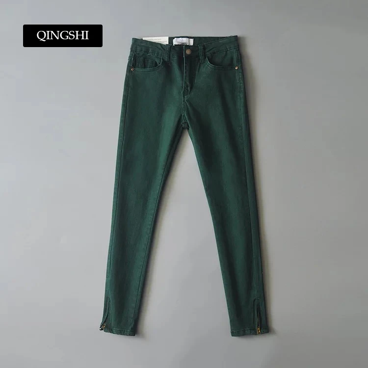 Summer Skinny Jeans Woman High Waist Mom Jeans Denim Pencil Pants Trousers Boyfriend Jeans for Women Zipper Split Vintage Jeans