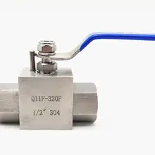 Q11F-320P 2-way Женский шаровой клапан с резьбой 1/" из нержавеющей стали 304 высокого давления высокотемпературный шариковый клапан