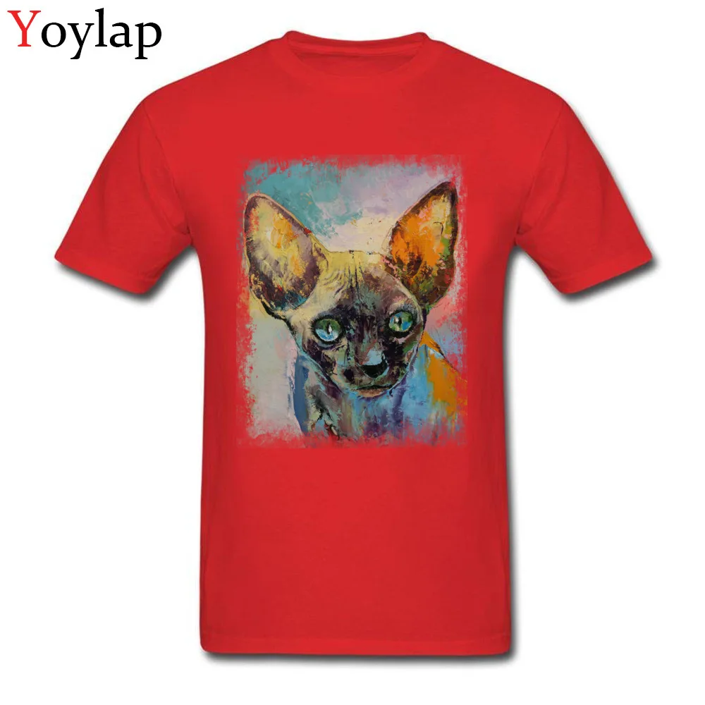 Men's Tops Shirts Slim Fit Normal T Shirt Cotton Fabric Round Neck Short Sleeve Casual SPHYNX Clothing Shirt Top Quality red