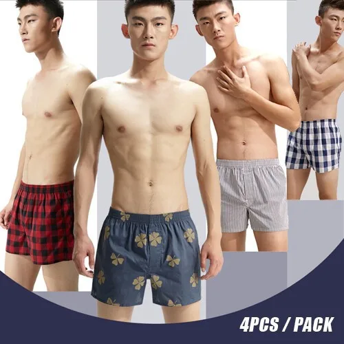Group buying!!!!! High Quality brand 4 pieces/lot plaid 100 Cotton Men