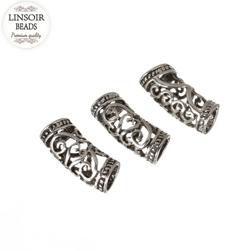 Бусины изогнутые в тибетском стиле 11 х25 мм 10 шт./лот|beads for jewelry making|spacer beadstube beads |