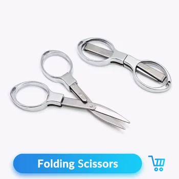 

Quartz Banger 10pcs Mini Stainless Steel Folding Scissor E Cig Keychain Fishing Scissor Cutter For Vape Coil DIY Camping Tool
