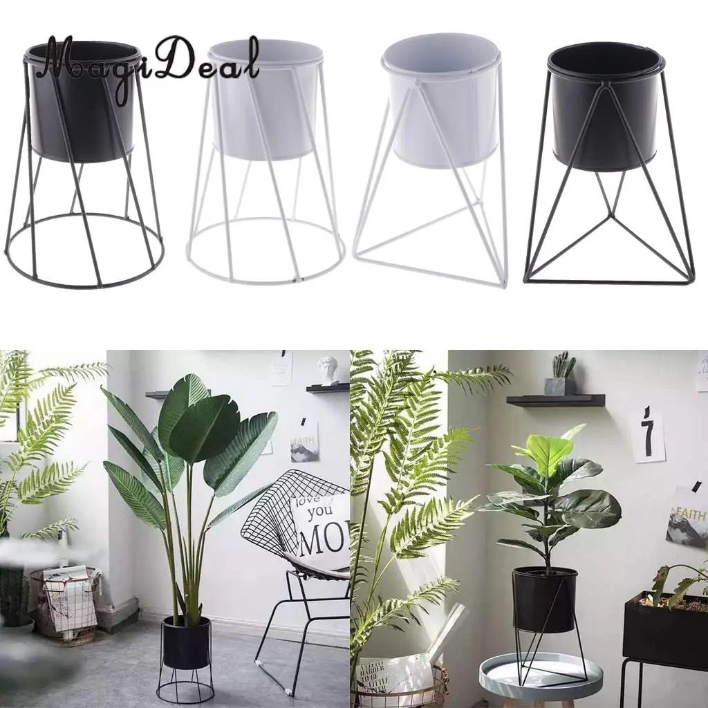 Nordic Iron Art Flower Vases Minimalism Design Flowerpot Tabletop Flower Pot Home Vases Home Office Decor