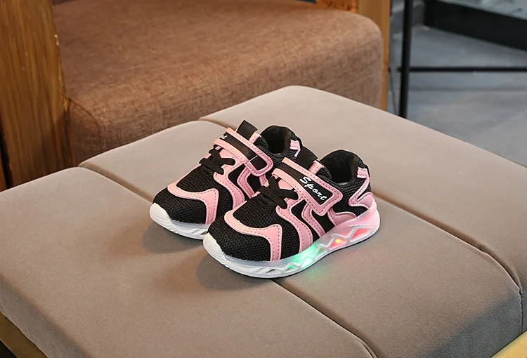 Светящиеся кроссовки, детская спортивная обувь для девочек, кроссовки, тренировочная обувь для детей, детская дизайнерская Брендовая обувь для мальчиков
