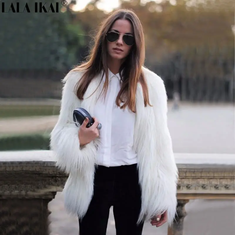 Buy Plus Size 4XL 5XL 6XL 7XL Faux White Fur Coat
