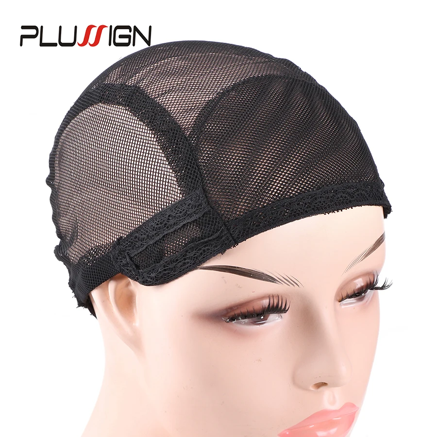 

Plussign 1Pcs/Lot Black Stretch Wig Cap For Making Wigs With Adjustable Strap Breathable Hair Net For Wigs Dome Mesh Cap 54Cm