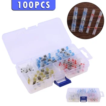 

50/100/200/250PCS Waterproof Solder Wire Connectors Solder Seal Butt Soldering Sleeve Wire Cable Terminal Electrical Connector