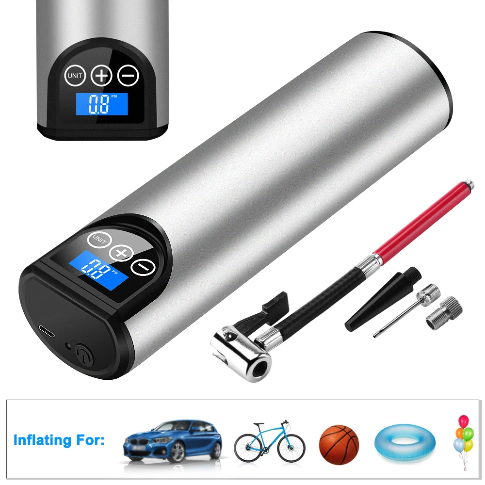 

12V 150PSI USB interface portable air compressor Inflatable pump with LCD display for car bicycles Tires Balls Swimming Rings