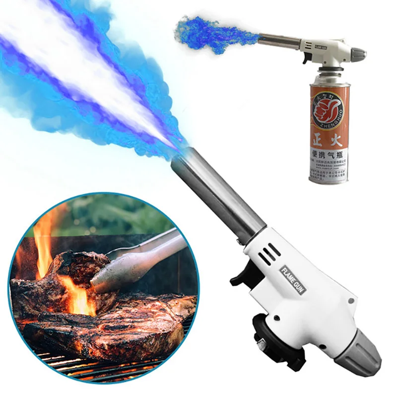 

Outdoor Welding Fire Tools High Temperature Butane Ignition Gas Torch Flame Soldering Switch Fire Starter Camping BBQ Baking