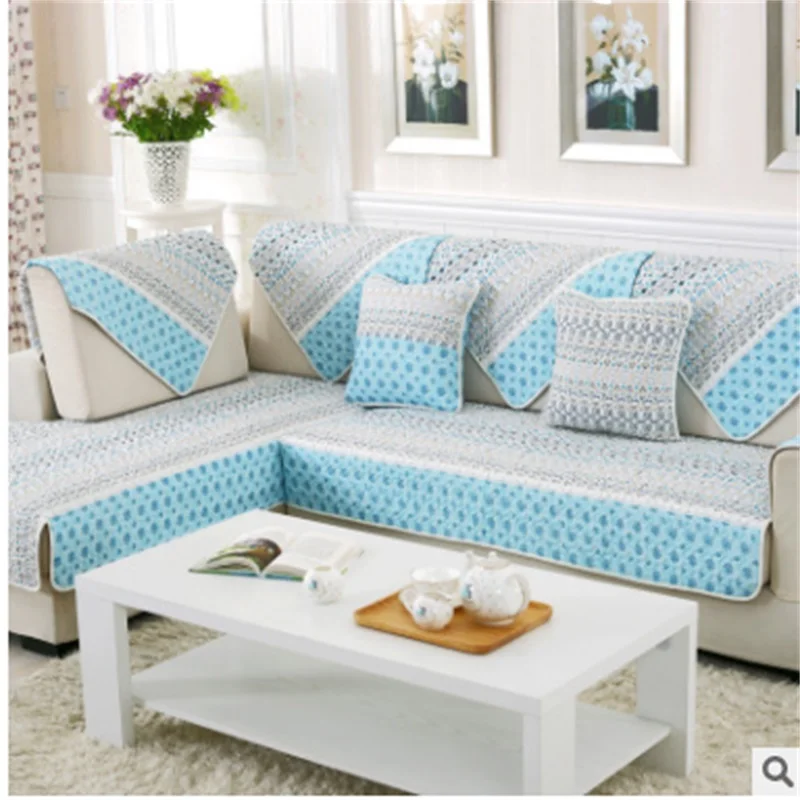 

100% katoen Sofa Cover Set Sectionele Slip Cover Banken Moderne Magische Bank-cover Hoek Handdoek Stof Dubbele Handdoek Sofa