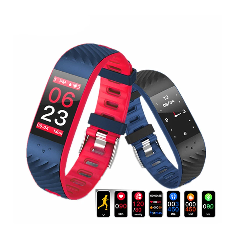 

Smart Bracelet Color Screen Wristband Heart Rate Monitor Blood Pressure Measurement Fitness Tracker Band for Android IOS