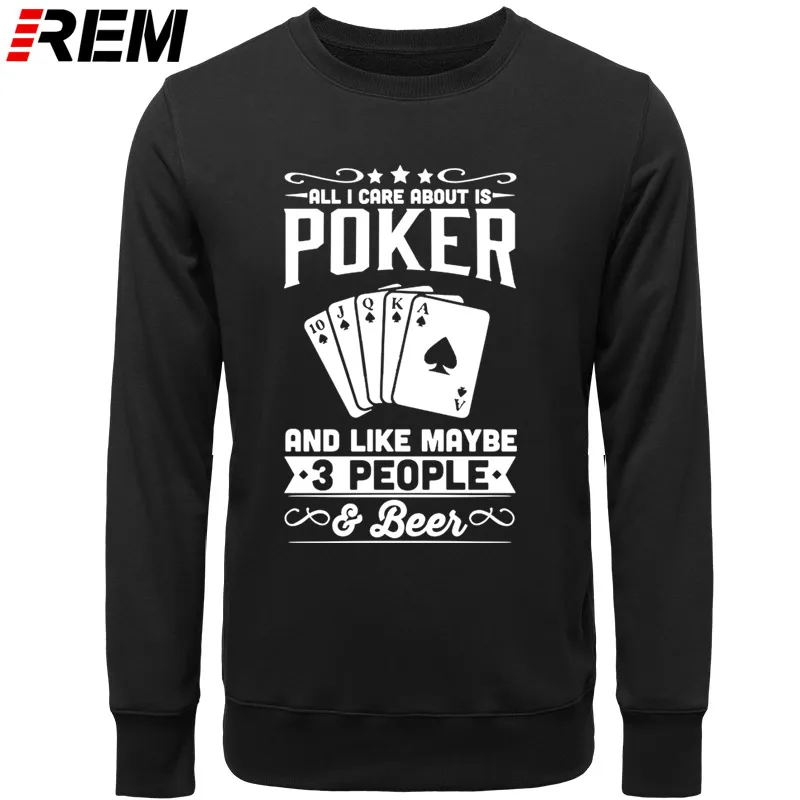 REM бренд мужские толстовки крутой покер толстовки хипстер хип хоп с длинным рукавом мужские плюс размер Толстовки, Толстовки
