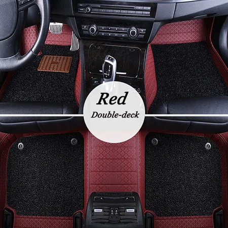 Кож специальные автомобильные коврики для Mazda Все модели mazda 3 Axela 2, 5, 6, 8 лет, atenza CX-7 CX-3 MX-5 CX-5 CX-9 CX-4 Авто Стайлинг - Название цвета: Red with Black