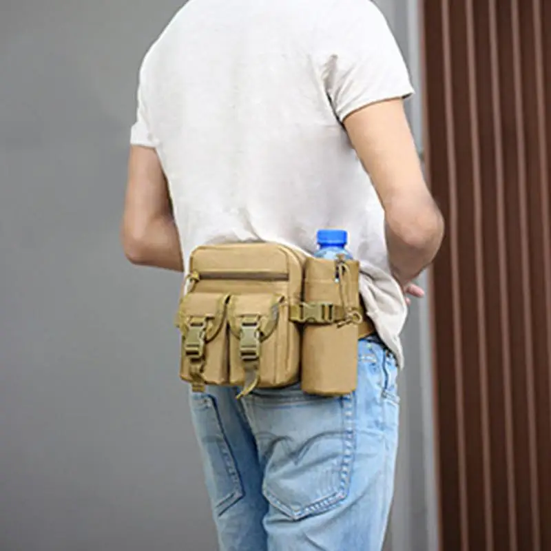 

Summer Military Travel Water Bottle Waistbag Fanny Waist Pack Bags 600D Nylon Belt Climb Bags army outdoor bag #20
