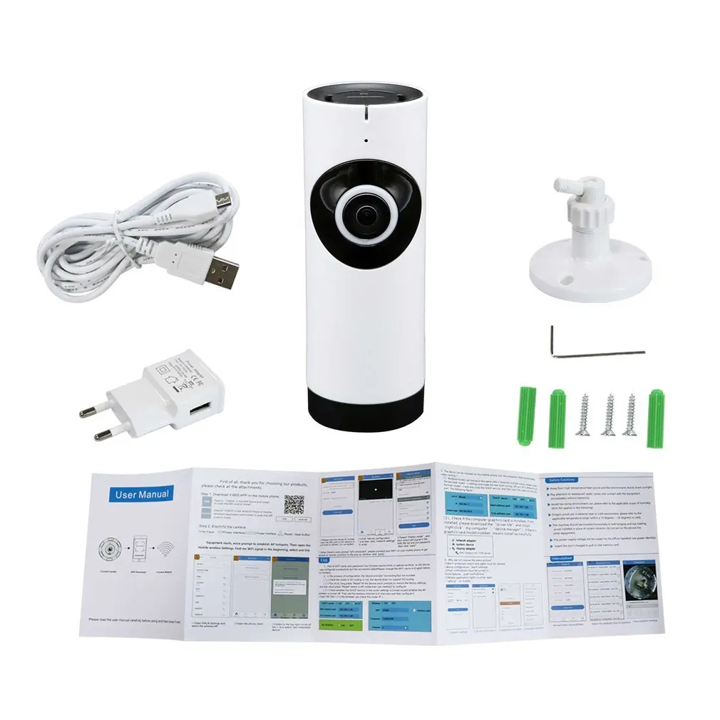 

Panoramic 180 Degrees Wireless HD 720P Security Network CCTV IP Camera Infrared Night Vision WIFI Home Monitoring