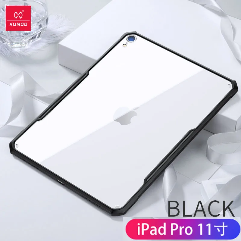 Для iPad / Pro 11 12,9 air 2 9,7 air 3 10,5 дюймов для iPad Mini 1 2 3 4 5 XUNDD акрил+ защитный чехол на заднюю панель из полиуретана планшетный чехол Крышка - Цвет: Black-iPad Pro 11