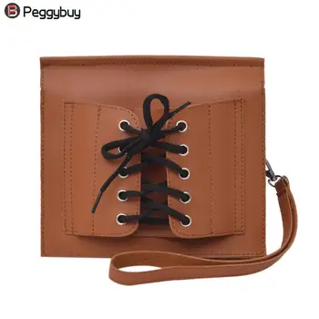 

Summer Women Leather Handbags Mini Bandage Chain Bag PU Shoulder Crossbody Bag Female Simple Bolsas Feminina Girls Sling Bag