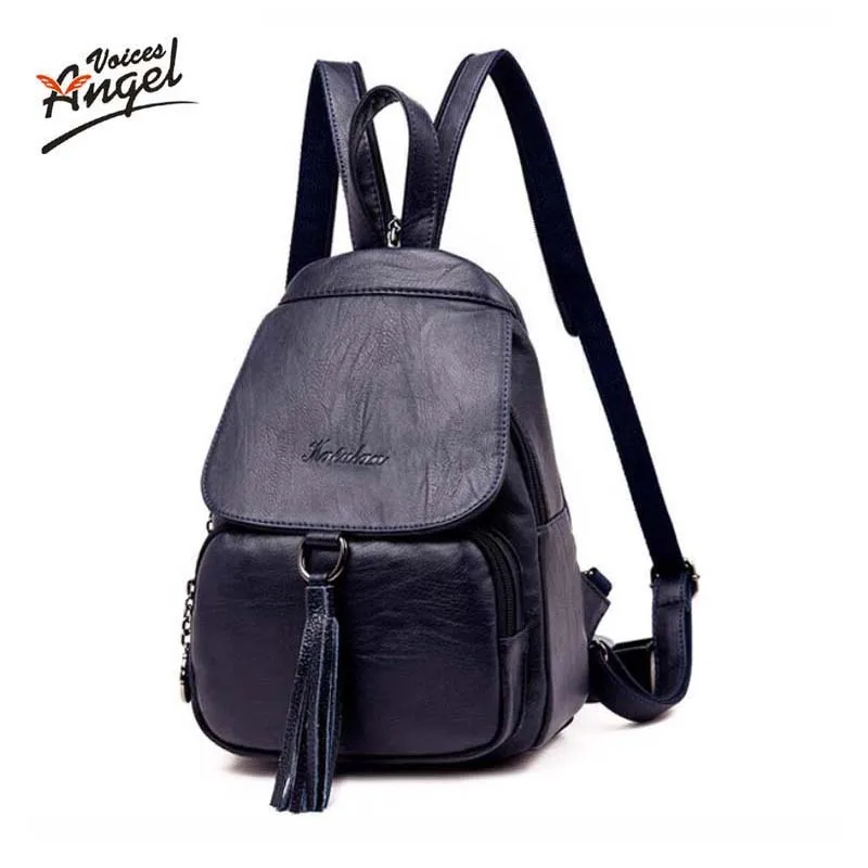 

Fashion Multifunction Women Backpacks High Quality Leather Shoulder School Bag For Teenage Girls Travel Back Pack Female Mochila