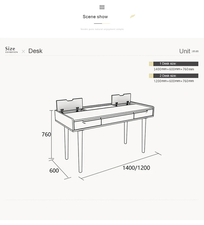 PC Desk office Computer Desk table with Multi-shelf bookcase Multifunction household Study desk fashion Laptop table furniture