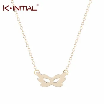 1Pcs Gold Silver Bohemian Style Mask Necklaces & Pendants Masquerade Mask Necklace For Women Teen Girls Punk Style Necklace