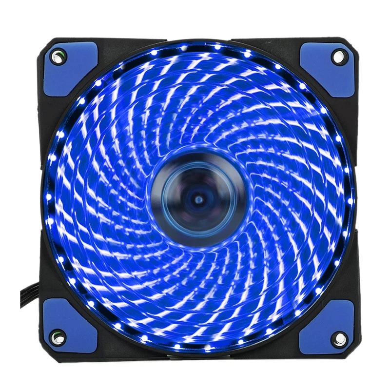 

120mm PC Computer 16dB Ultra Silent 33 LEDs Case Fan Heatsink Cooler Cooling with Anti-Vibration Rubber,12CM Fan,12VDC 3P IDE