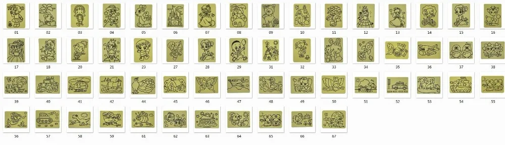 1000 шт А5 желтые наклейки карты для песочного искусства Детские вечерние игрушки