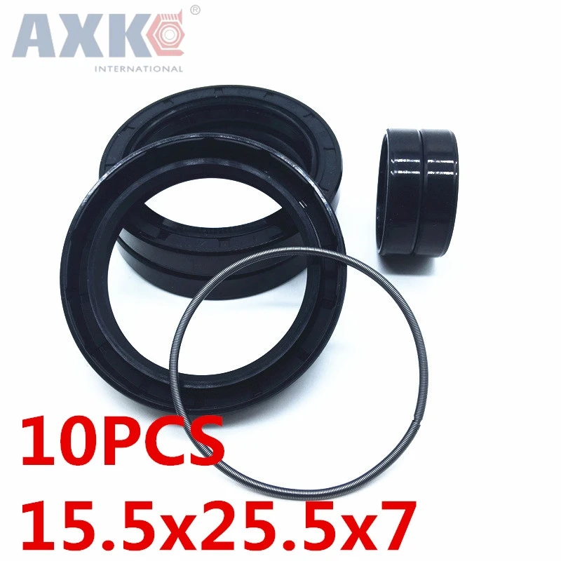 AXK 10 шт TC15.5X25.5X7 скелет сальник 15,5*25,5*7 уплотнения высококачественное уплотнение Уплотнители для радиального вала