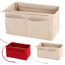 Фетр Макияж сумка для хранения организатор туалетные сумки Сумка для косметики в дорогу вставить чехол Multi-function открытый большой ёмкость
