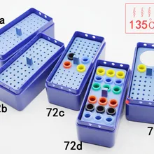 1 шт. Стоматологическая 72 Отверстия автоклавная Эндо коробка для bur, reamer и gutta percha точек эндодонтическая коробка endo держатель высокое качество
