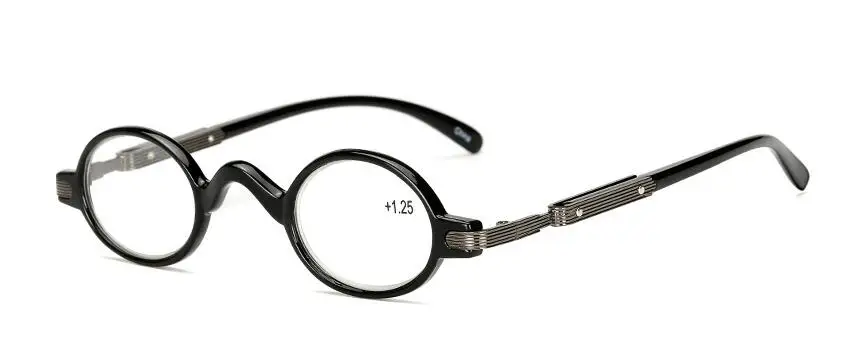 Новые модные очки для чтения, маленькие круглые очки для чтения, ретро очки для женщин и мужчин, очки для дальнозоркости, лупа Oculos gafas A1 - Цвет оправы: Black