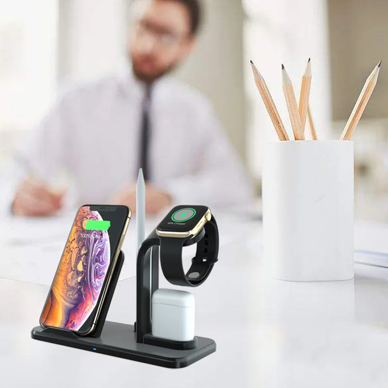 10W QI wireless cahrger Separate 3 in 1 Fast Wireless Charger for Apple iphone XR XS max X 8 plus or headphones or watches