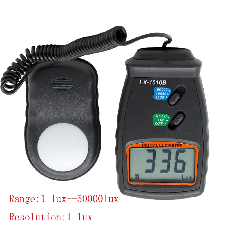 Осветительный прибор LX1010B, 3 диапазона, цифровой ЖК-дисплей, измеритель 50000 люкс, фотометр, роскошный измеритель светильник с сумкой для хранения - изображение