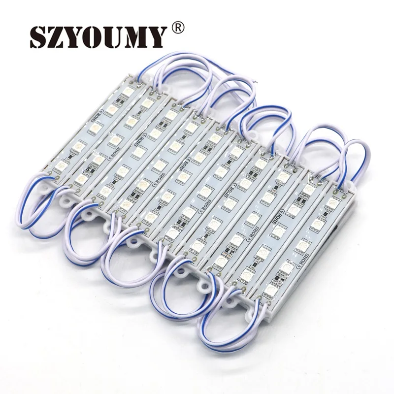 SZYOUMY 5050 SMD 5 светодиодный s светодиодный модуль белый/теплый белый/холодный белый/зеленый/желтый/красный/синий Водонепроницаемый световая