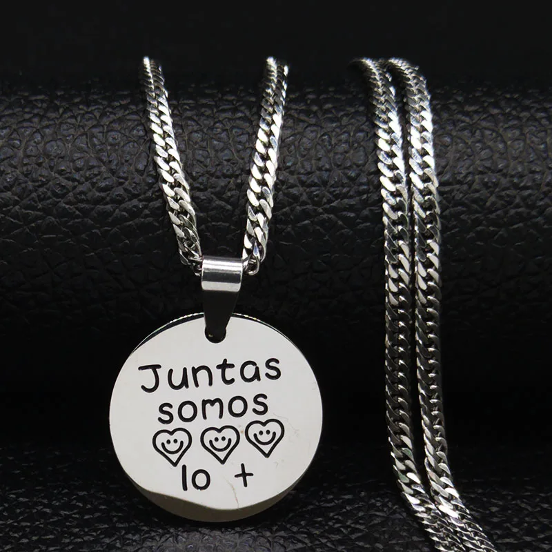 2021 модное ожерелье Juntas somos Lo + из нержавеющей стали маленькая цепочка для женщин