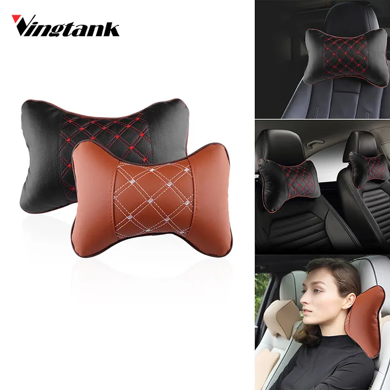 Подголовник для автомобиля Vingtank подушка из искусственной кожи ПП хлопок