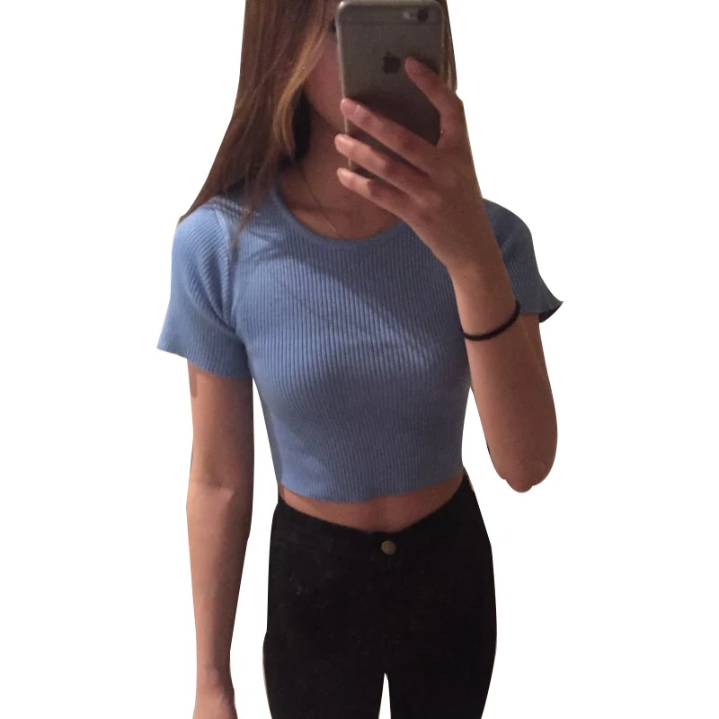 tight crop top tee