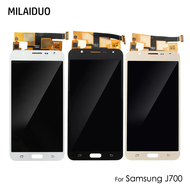 

LCD Display For Samsung Galaxy J7 J700 2015 SM-J700M DS J700F J700A SM-J700F J700K J700T J700P Touch Screen Digitizer Adjustable