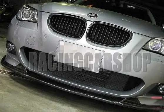 H TYPE REAL CARBON FRONT LIP SPOILER FOR BMW E60 M-TECH FRONT BUMPER