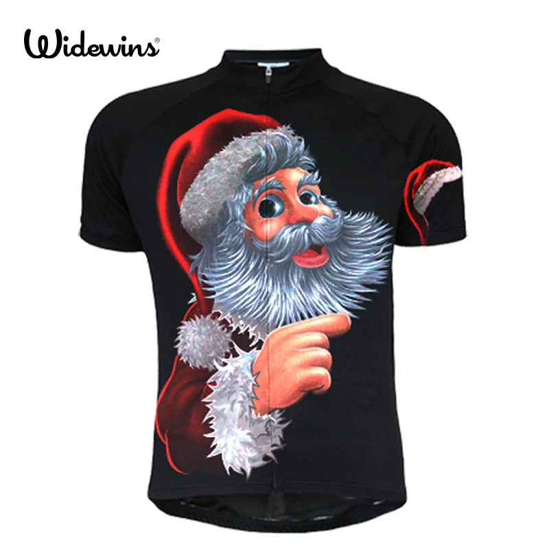 

Merry Christmas Women Men Cycling Jersey Short Sleeve Cycling Clothing Cycle Bike Wear Tree Wreath Santa Claus Clothes 7125