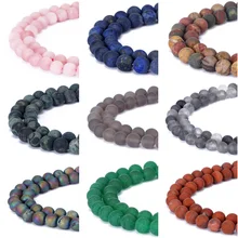 Contas de pedra natural de quartzo, preto, fosco, onix rosa, para fazer jóias, faça você mesmo, pulseira 4-12mm envio direto atacado