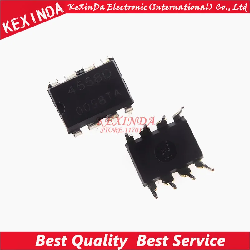 NJM4558D NJM4558 4558D DIP-8 100 шт./лот Бесплатная доставка | Электронные компоненты и