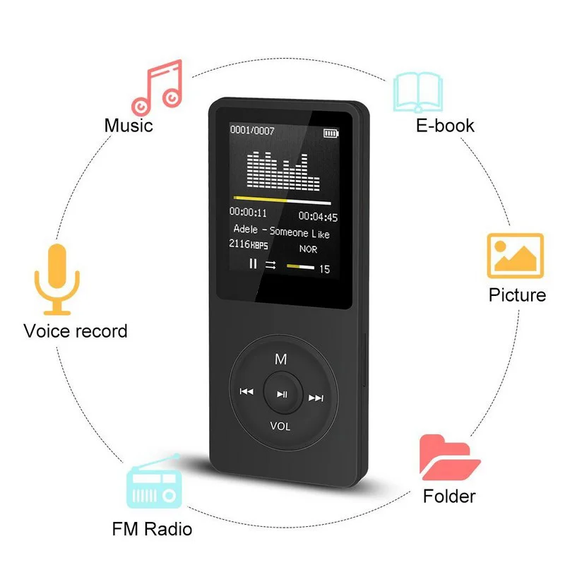 Mp3 плеер без потерь 8 Гб поддержка TF экран 128 дюйма|MP3-плееры| |