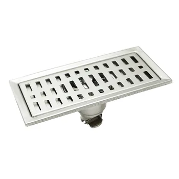 

Stainless Steel Long Floor Drain Rectangular Shallow Water Deodorization and Anti-blocking Large Flow Bathroom Water Drain